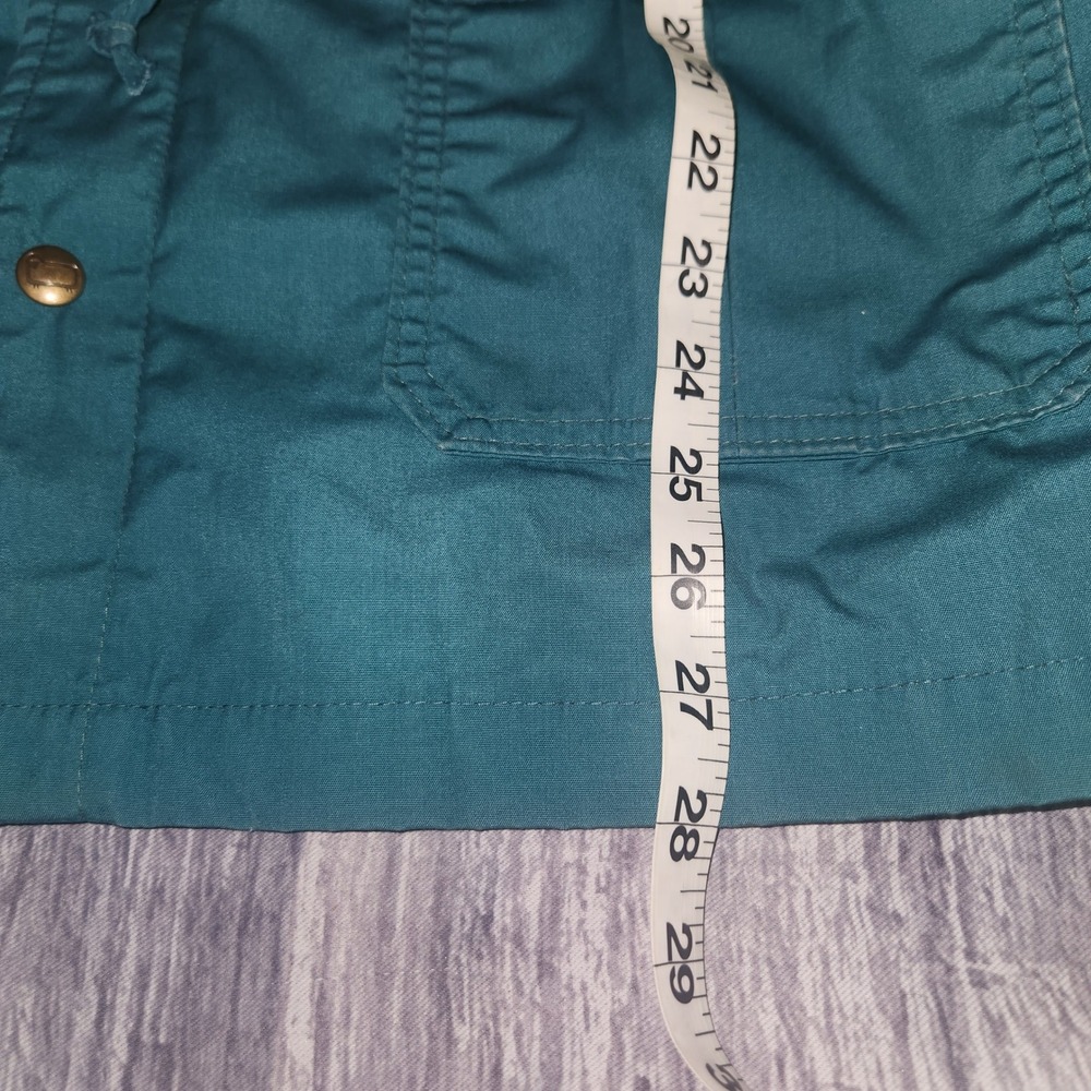 Vintage Woolrich Woman Green Field Jacket Wool Lined Barn Coat Size M - Picture 7 of 13